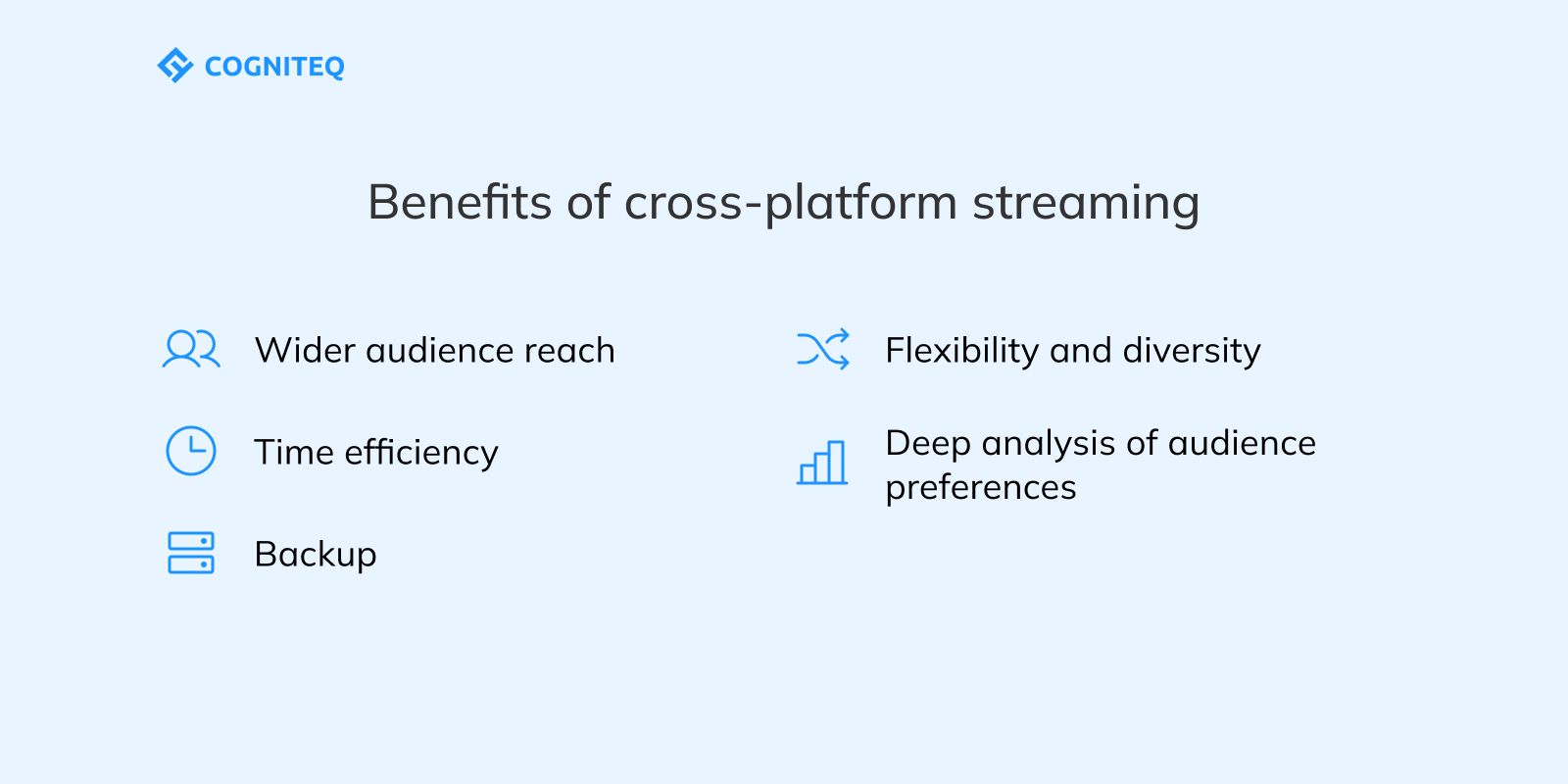 Benefits of cross-platform streaming