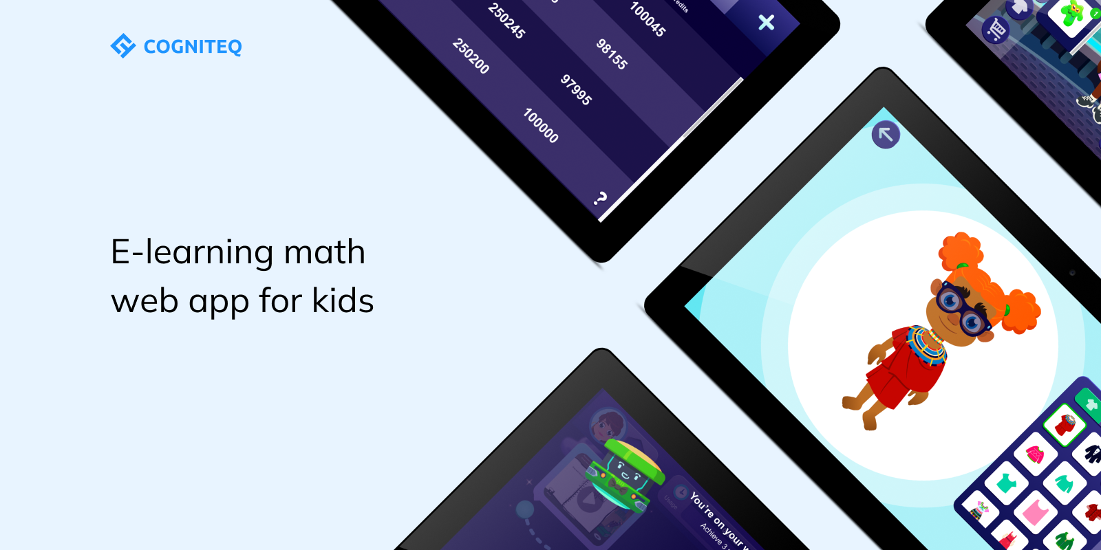 E-learning math web app for kids