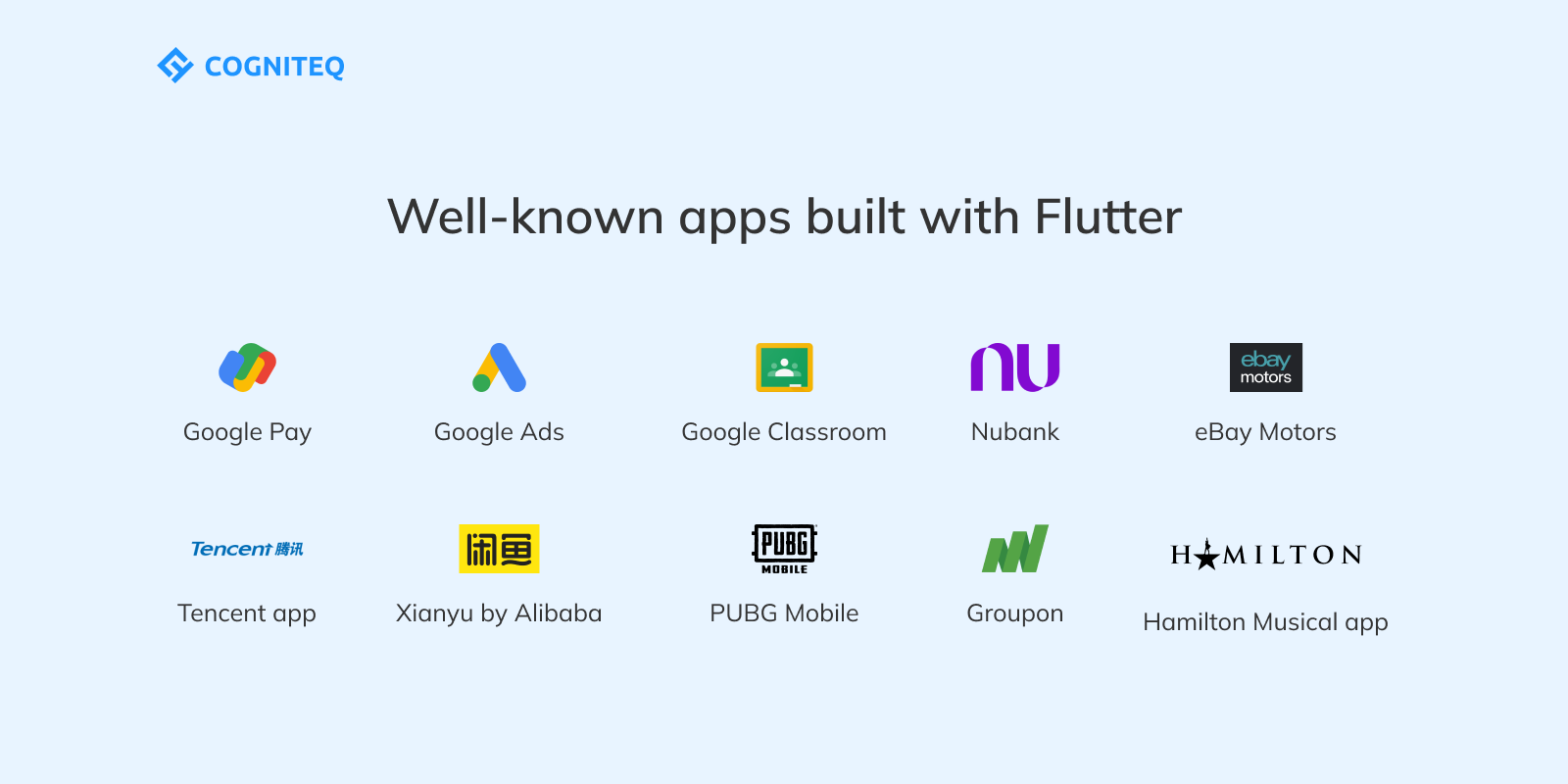 Well-known apps built with Flutter