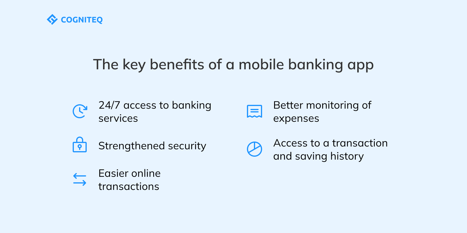 the key benefits of a mobile banking app